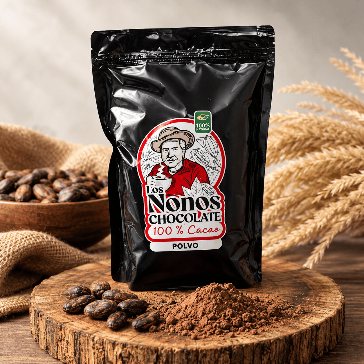 Polvo 460g Cacao Puro Chocolate Los Nonos